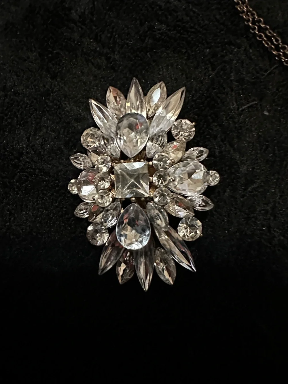 Clear Crystal Floral Cluster Earrings - Sparkling Statement Studs